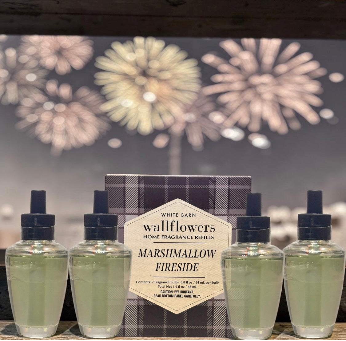 White Barn Wallflowers Marshmallow Fireside 4Pack Refill Home Fragrance Plugs