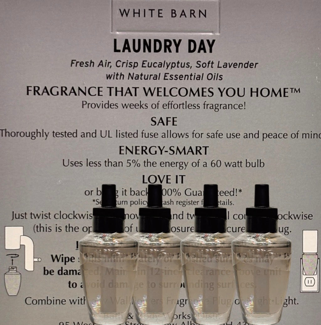 White Barn Wallflowers Refill Laundry Day / Fresh & Lavender Eucalyptus Home Fragrance Refill