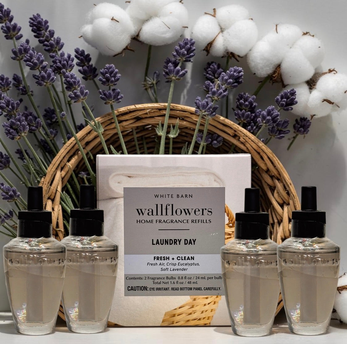 White Barn Wallflowers Refill Laundry Day / Fresh & Lavender Eucalyptus Home Fragrance Refill