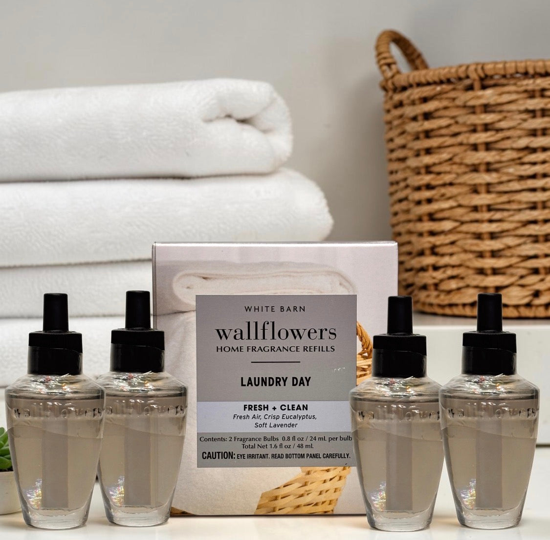 White Barn Wallflowers Refill Laundry Day / Fresh & Lavender Eucalyptus Home Fragrance Refill