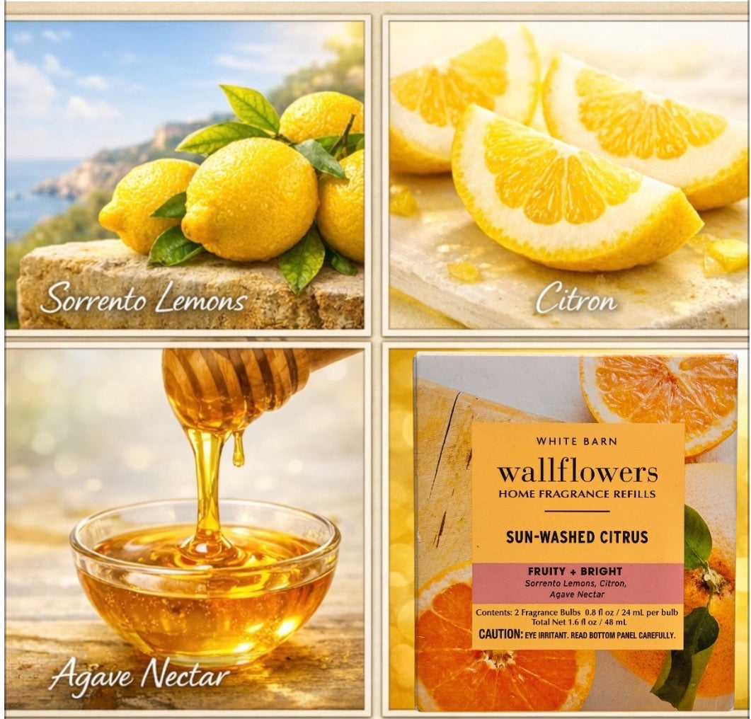 White Barn Wallflowers Sun- Washed Citrus / Home Fragrance Refill Plugs