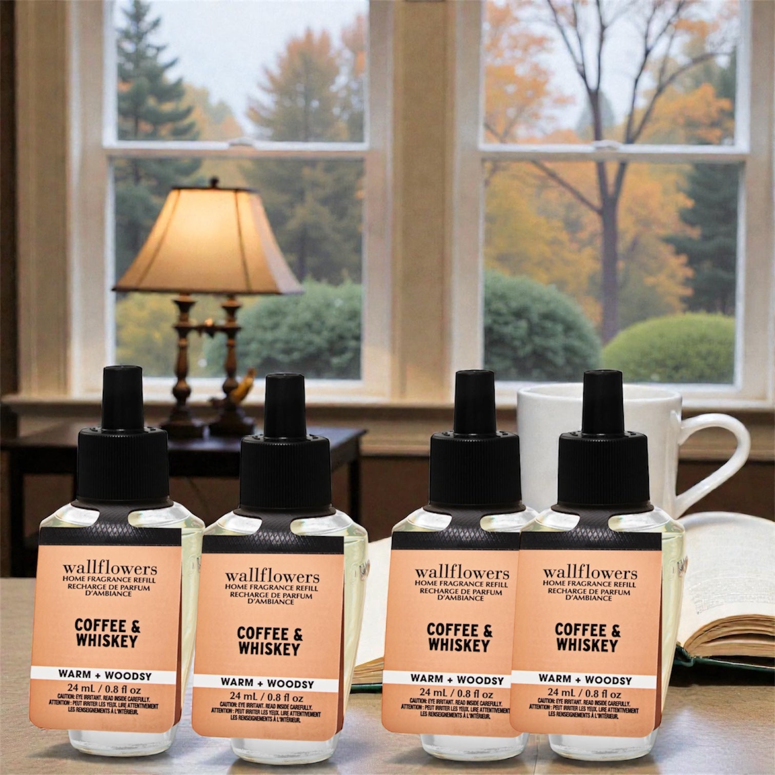 White Barn Wallflowers refill 4pack Coffee & Whiskey 0.8 oz (ea)