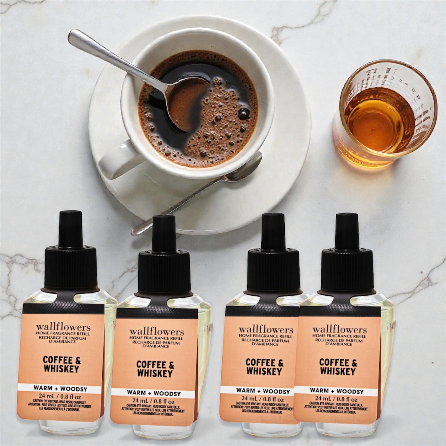 White Barn Wallflowers refill 4pack Coffee & Whiskey 0.8 oz (ea)