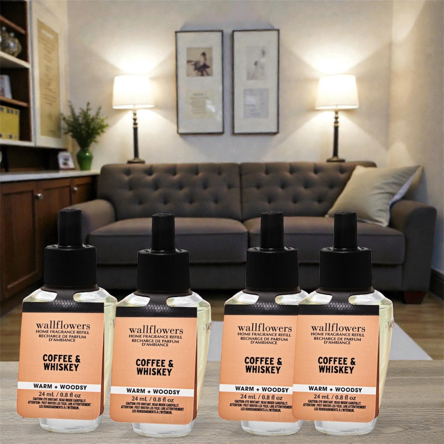 White Barn Wallflowers refill 4pack Coffee & Whiskey 0.8 oz (ea)