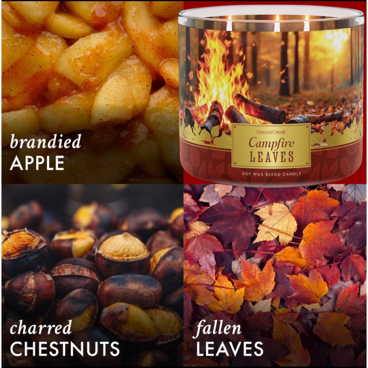 Campfire leaves Candle 14.5oz + Artisanal Shortcake soap (love from the heart design)