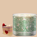 Sweet Pine & snowflackes Candle 14.5 oz + Artisanal Shortcacke soap (Love from the heart design)