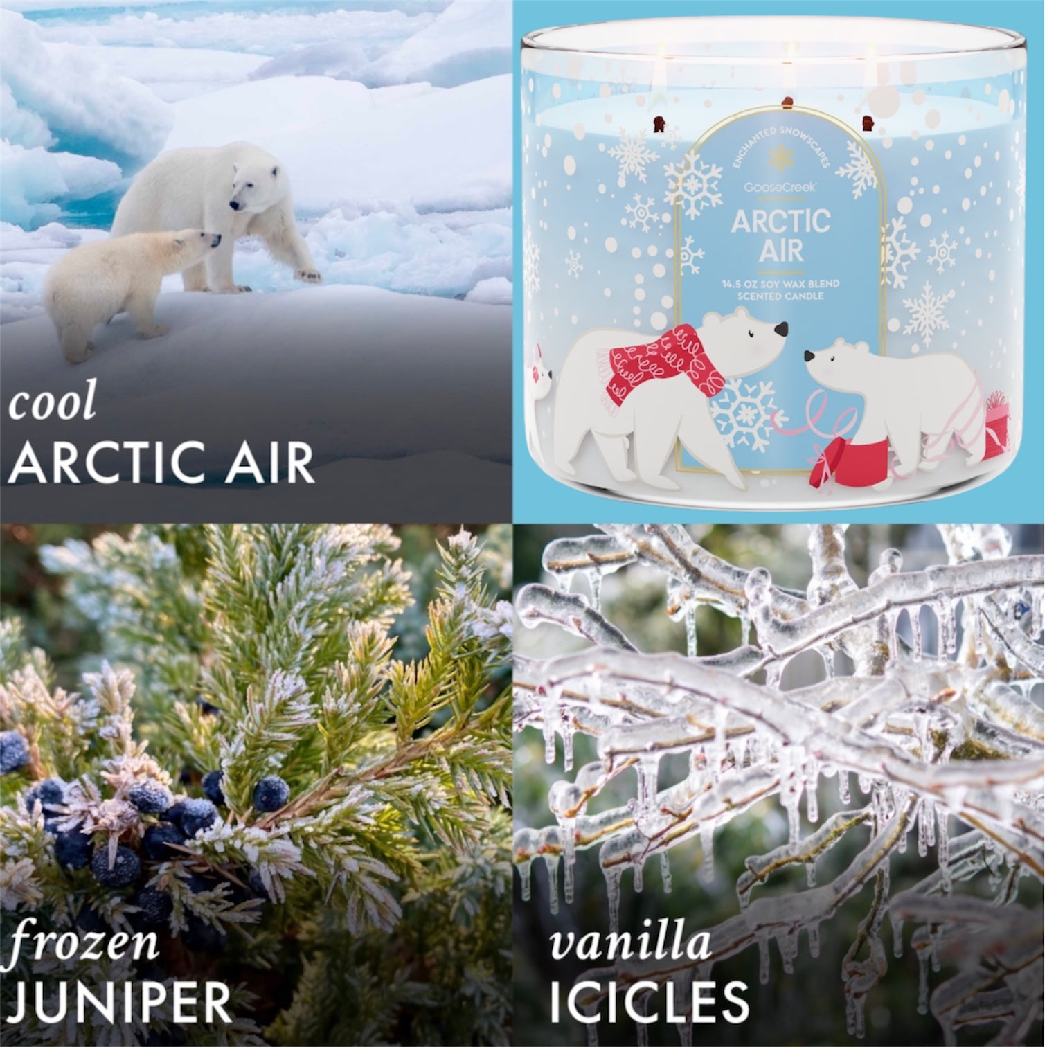 Artic Air candle 14.5oz + Artisanal Shortcake soap (love from the heart design)