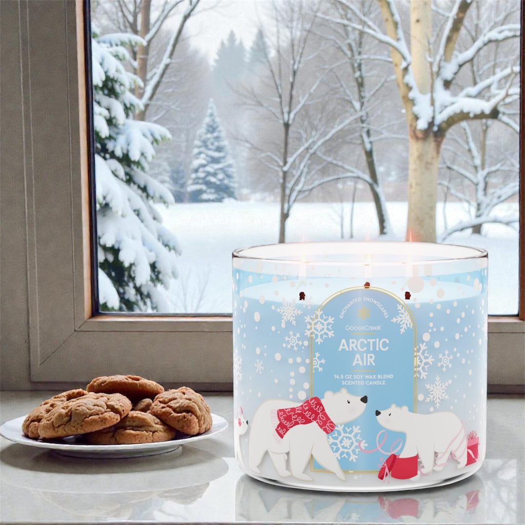 Artic Air candle 14.5oz + Artisanal Shortcake soap (love from the heart design)