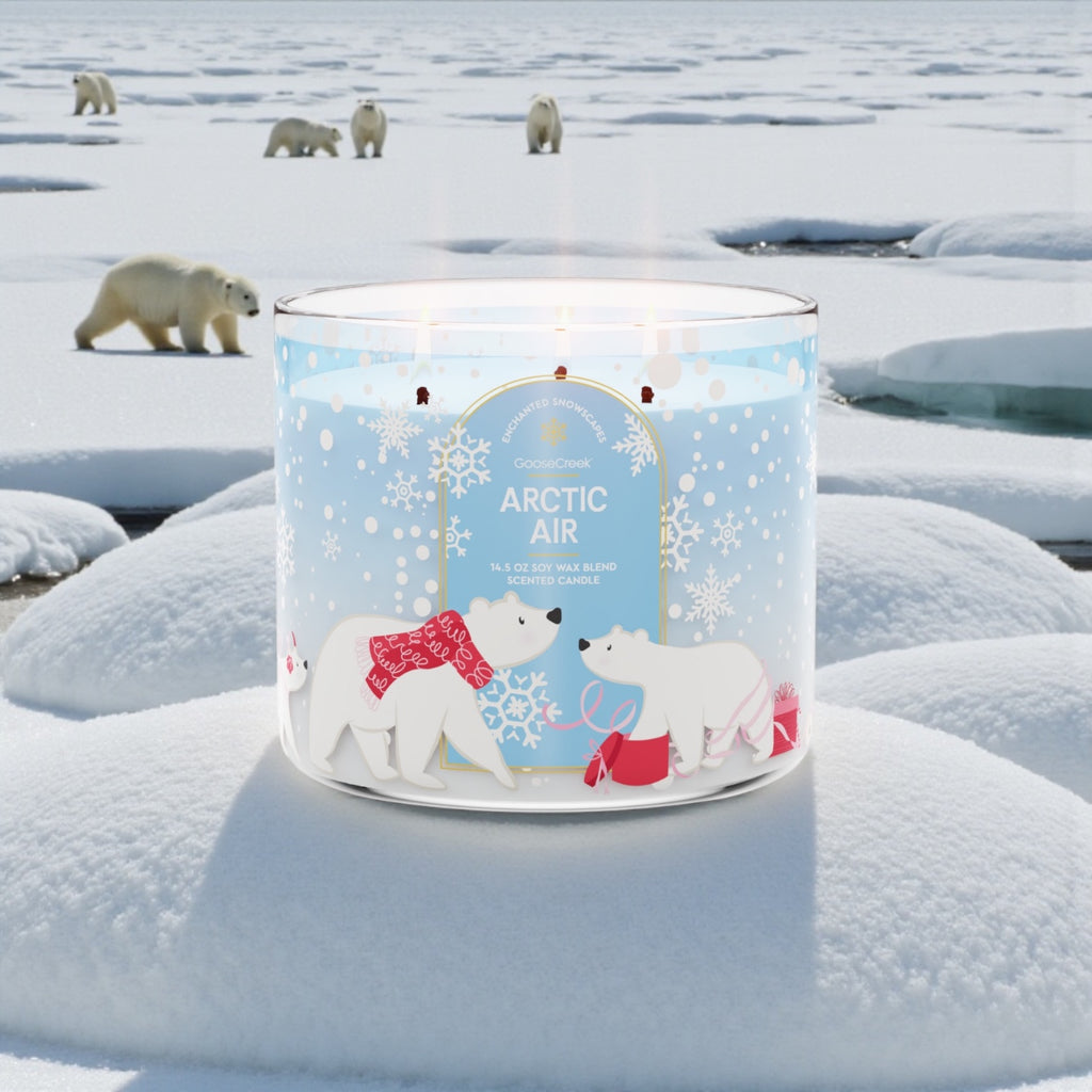 Artic Air candle 14.5oz + Artisanal Shortcake soap (love from the heart design)