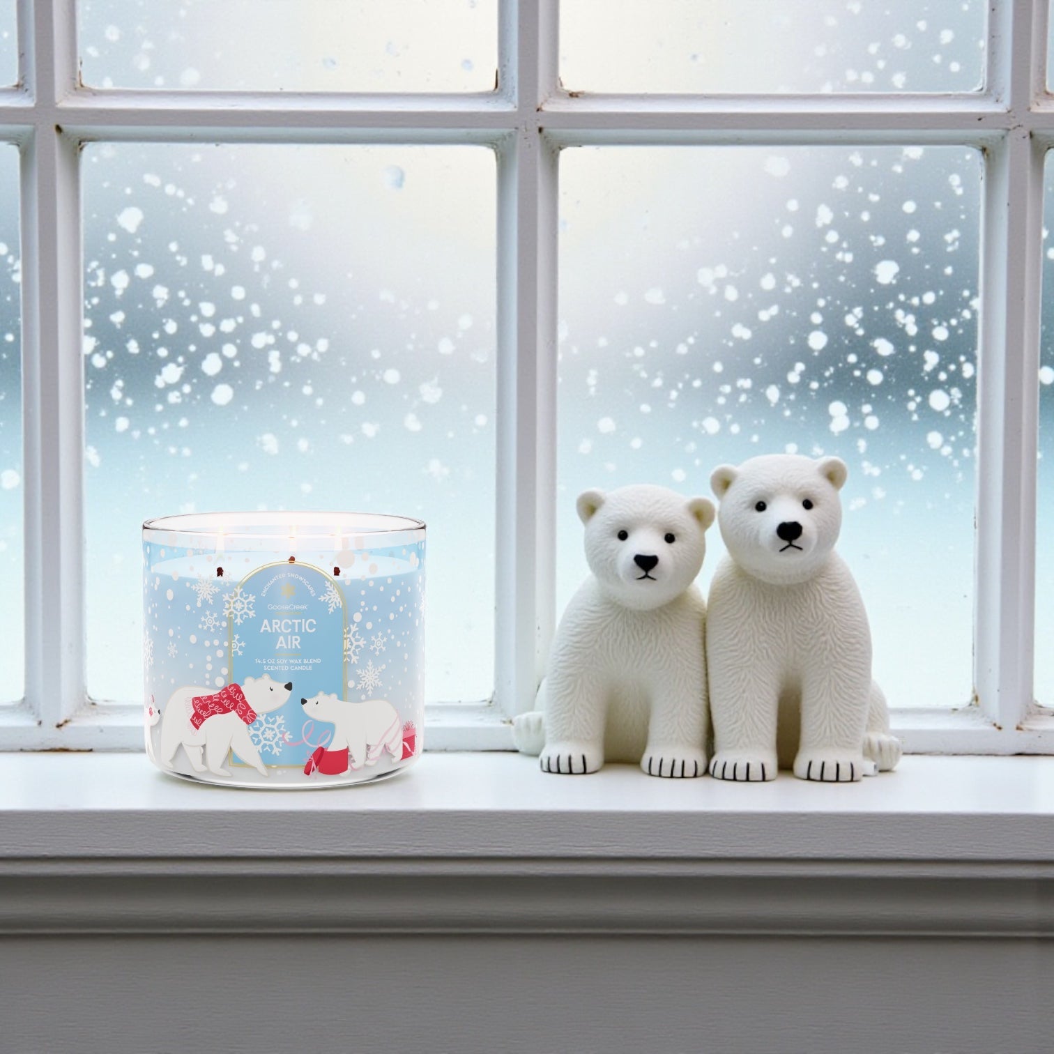 Artic Air candle 14.5oz + Artisanal Shortcake soap (love from the heart design)