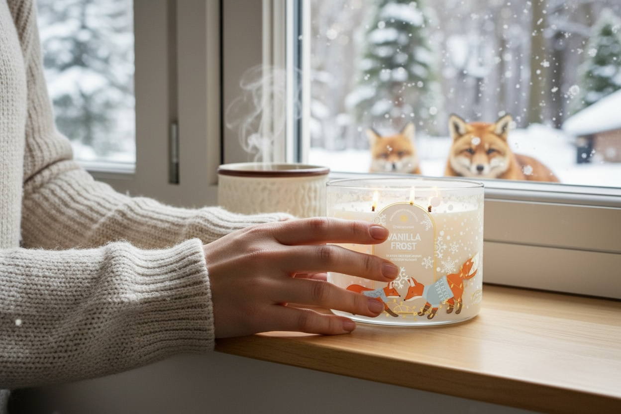 Vanilla Forest Candle 14.5 oz + Artisanal shortcake soap (Love from the Heart design)