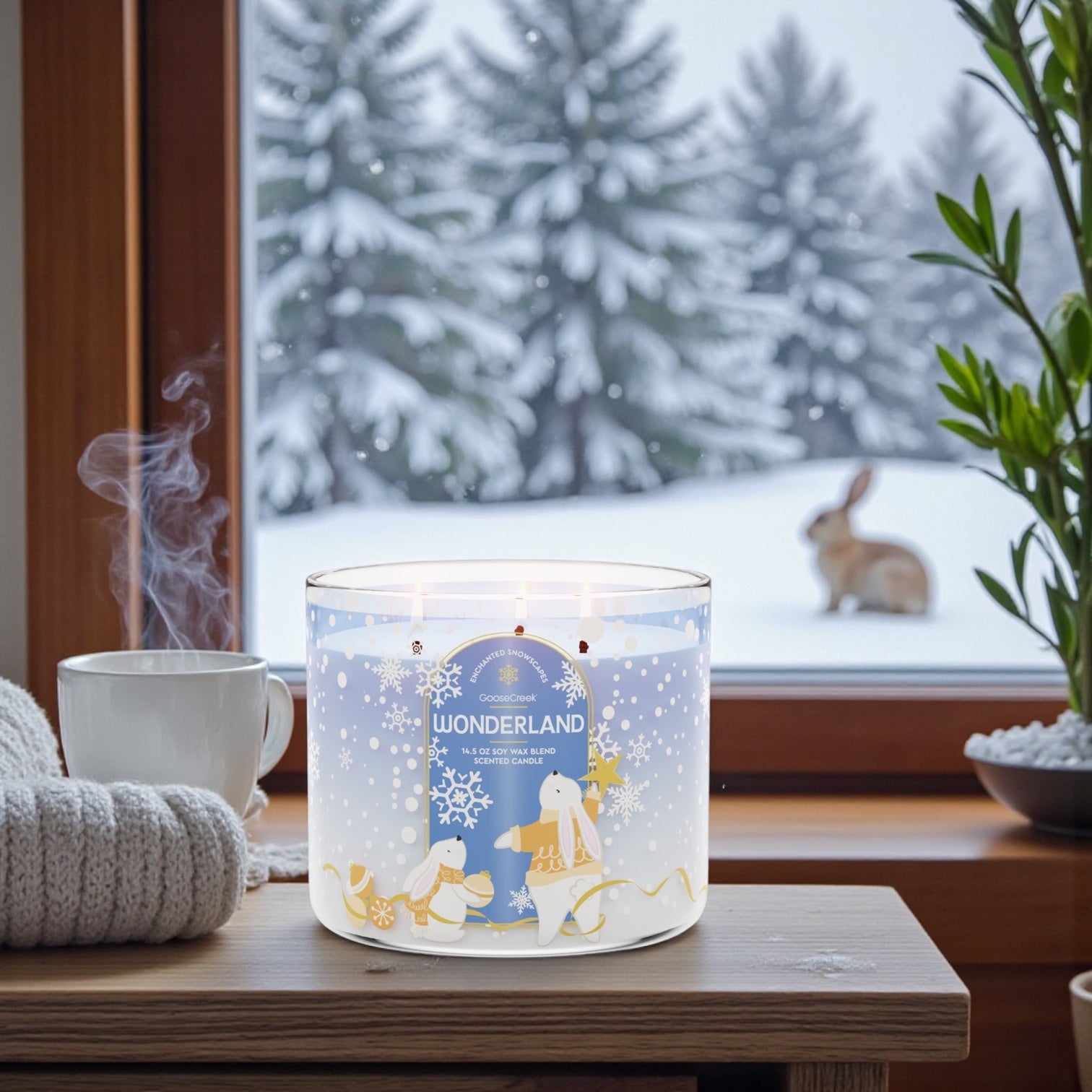 Wonderland (Enchanted snowscapes) candle 14.5 oz + Artisanal shortcake soap ( love from the heart)
