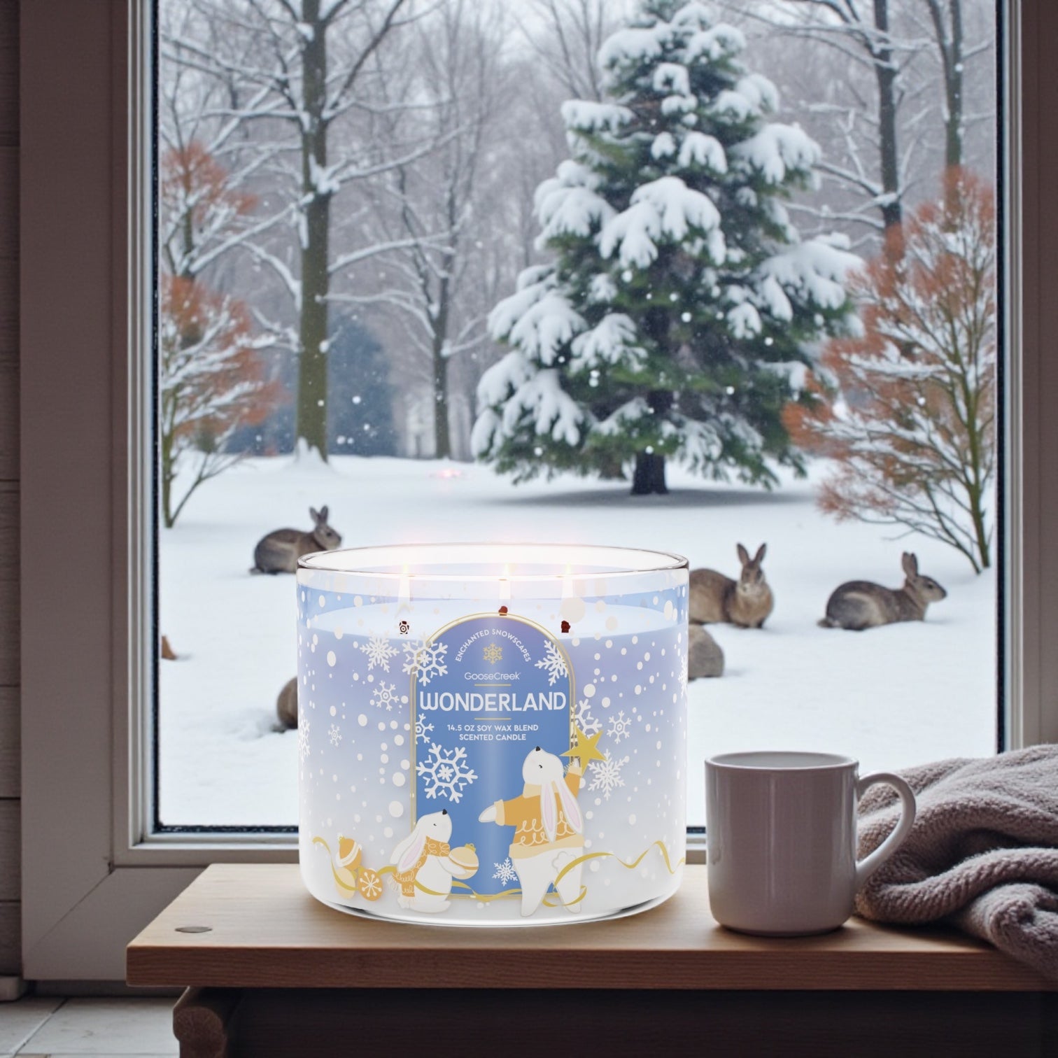 Wonderland (Enchanted snowscapes) candle 14.5 oz + Artisanal shortcake soap ( love from the heart)