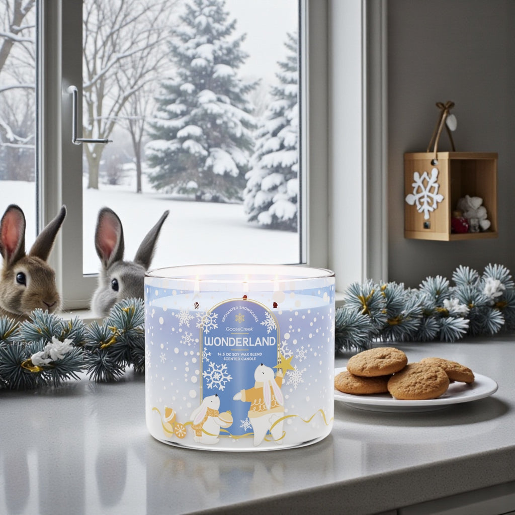 Wonderland (Enchanted snowscapes) candle 14.5 oz + Artisanal shortcake soap ( love from the heart)