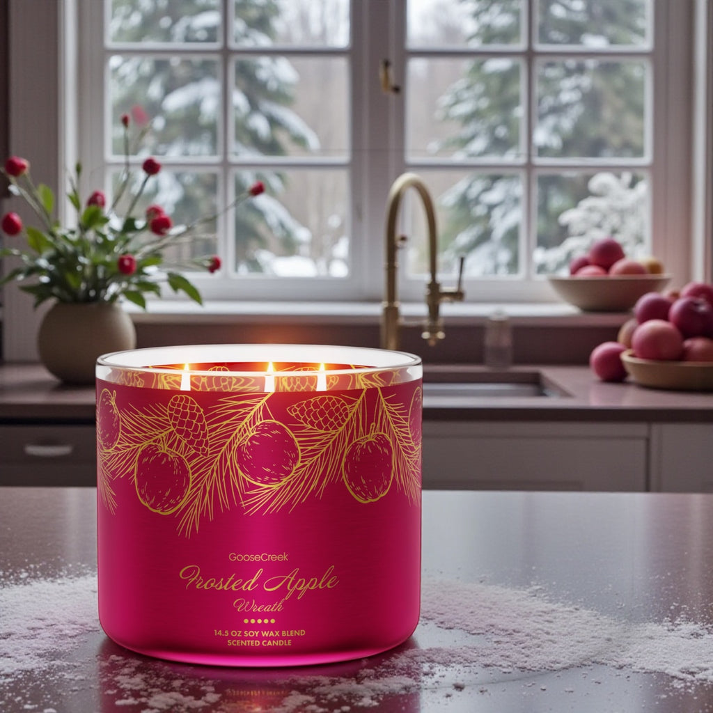 Frosted Apple Candle 14.5 oz + Artisanal shortcake soap (love in the heart design)