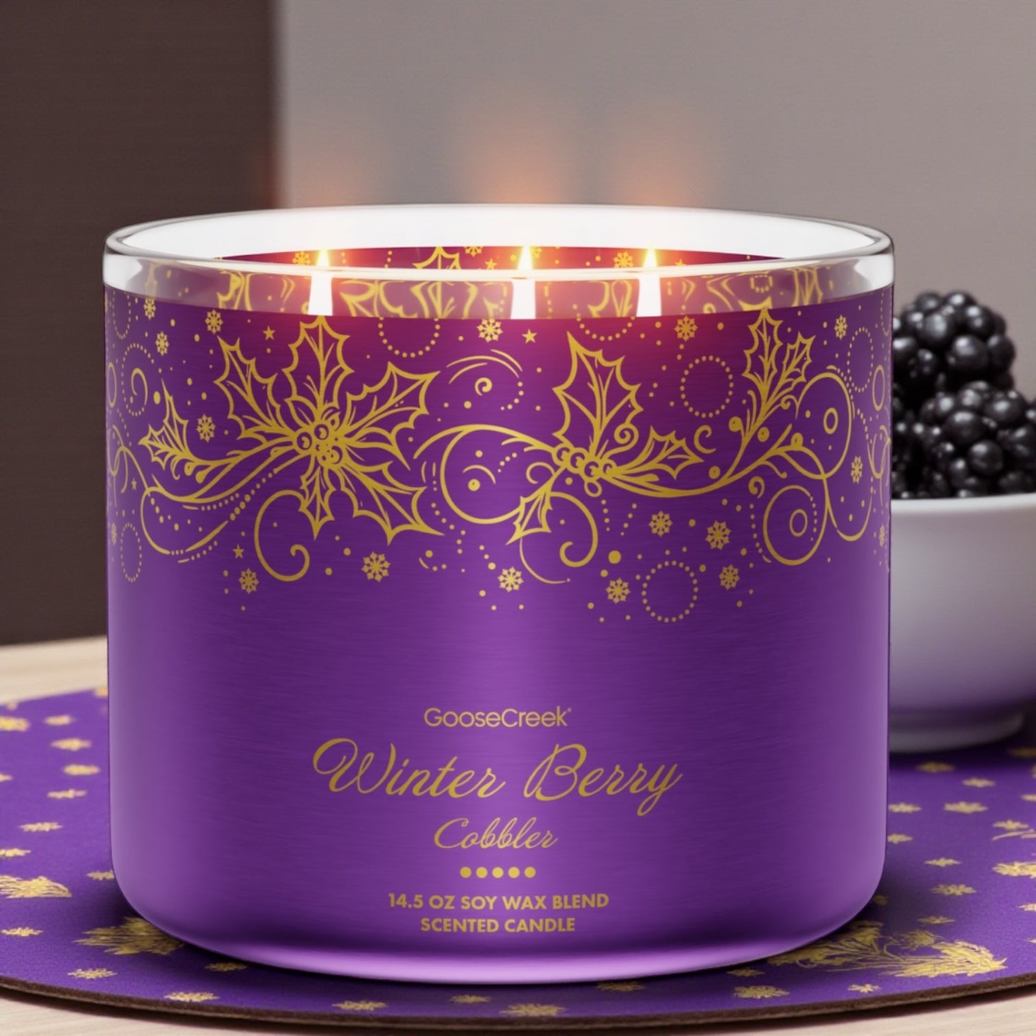 Winter Berry Cobler Candle 14.5 oz + Artisanal shortcake soap (Love from the heart design)