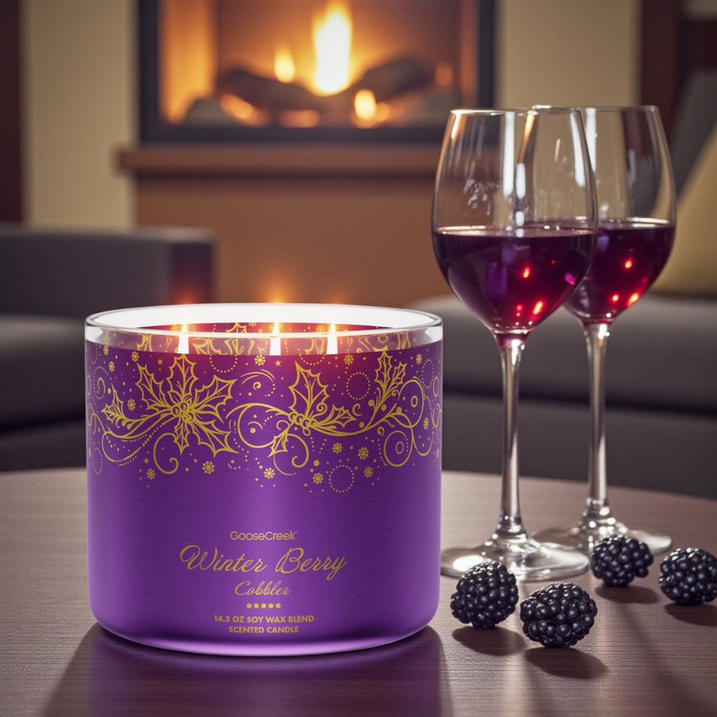 Winter Berry Cobler Candle 14.5 oz + Artisanal shortcake soap (Love from the heart design)