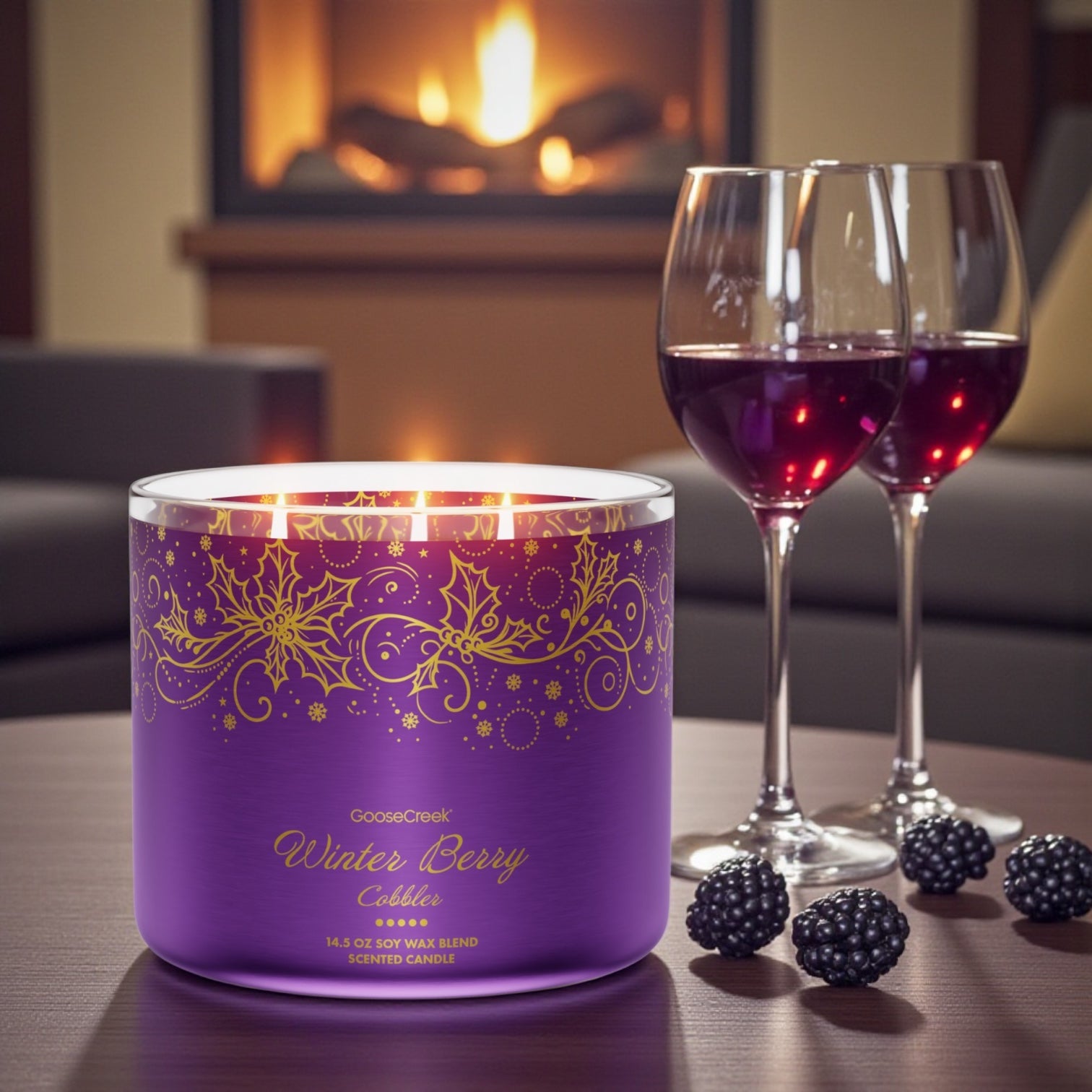 Winter Berry Cobler Candle 14.5 oz + Artisanal shortcake soap (Love from the heart design)