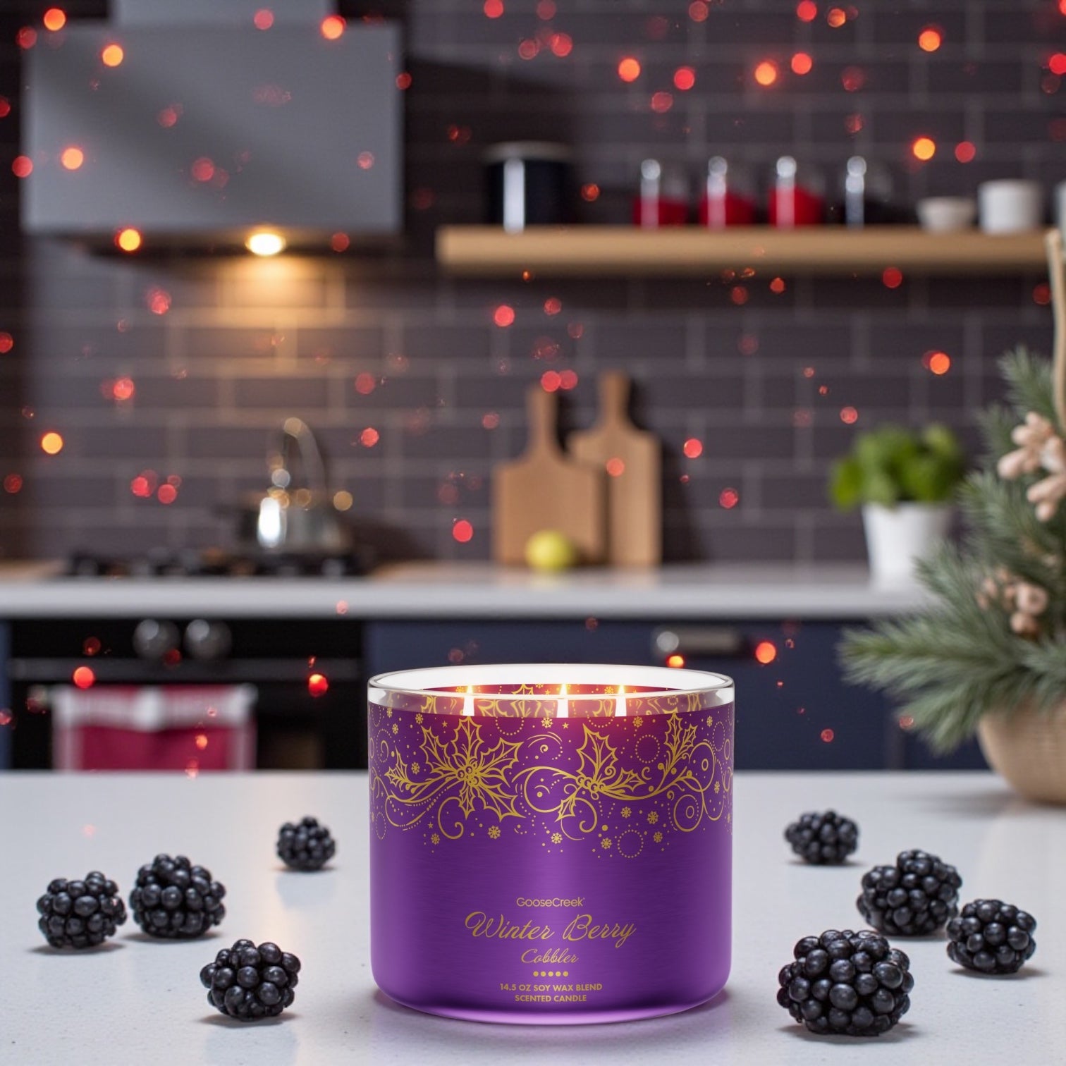 Winter Berry Cobler Candle 14.5 oz + Artisanal shortcake soap (Love from the heart design)