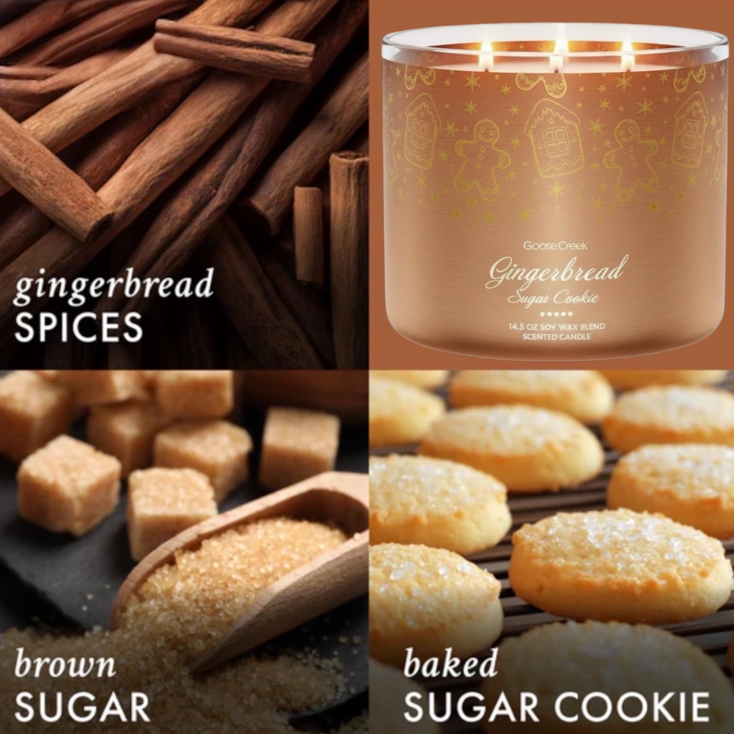 Gingerbread Sugar Cookie Candle 14.5 oz + Artisanal Shortcake Soap (Love from the Heart design)