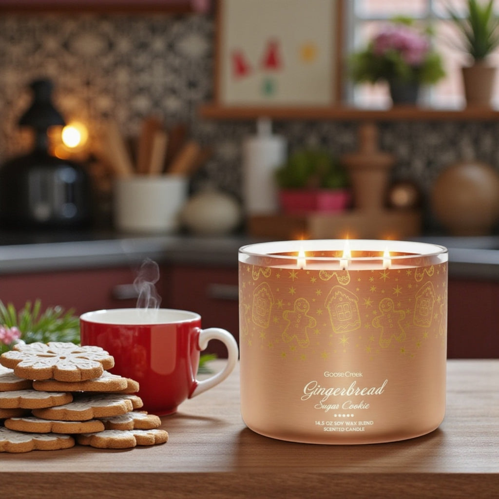 Gingerbread Sugar Cookie Candle 14.5 oz + Artisanal Shortcake Soap (Love from the Heart design)