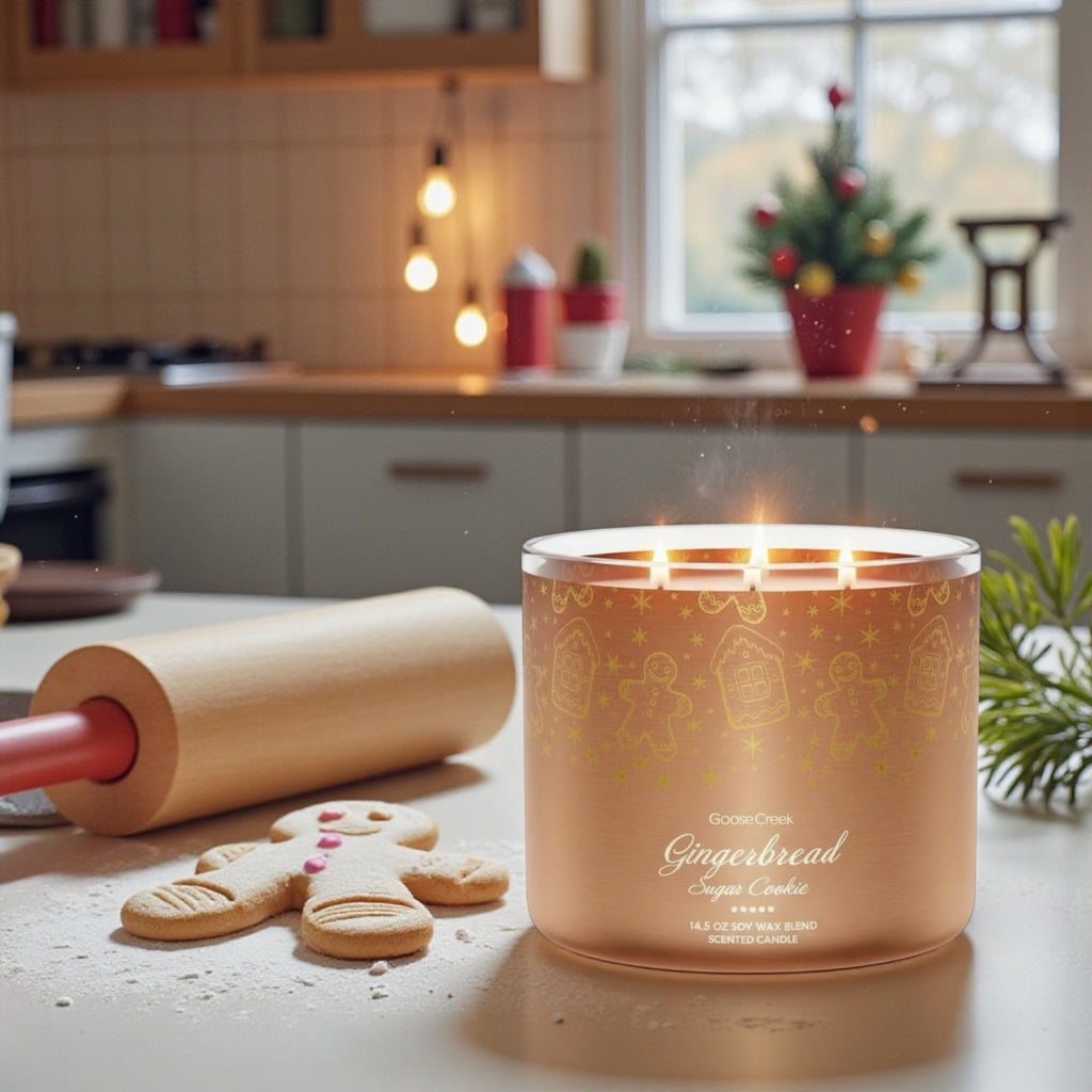 Gingerbread Sugar Cookie Candle 14.5 oz + Artisanal Shortcake Soap (Love from the Heart design)