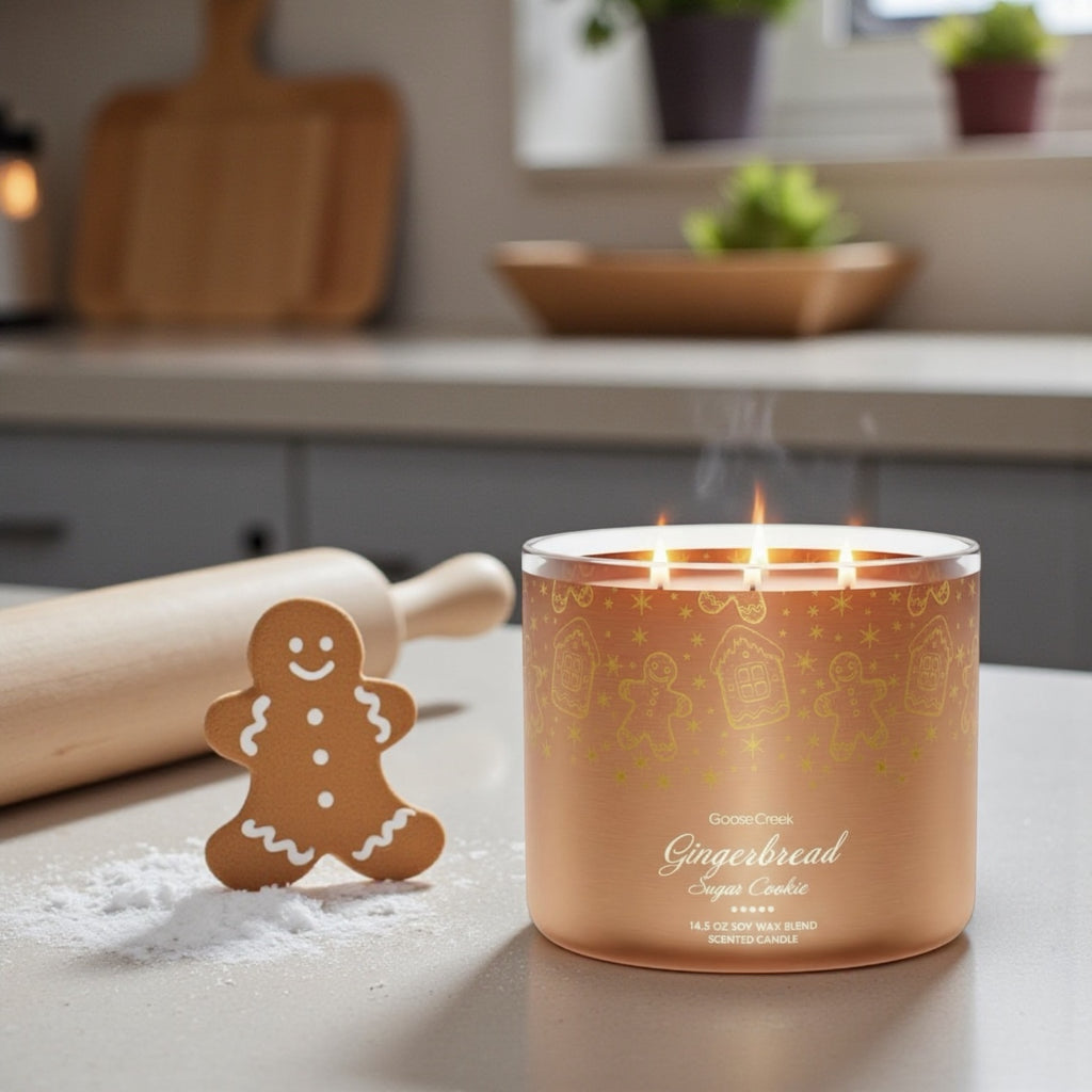 Gingerbread Sugar Cookie Candle 14.5 oz + Artisanal Shortcake Soap (Love from the Heart design)