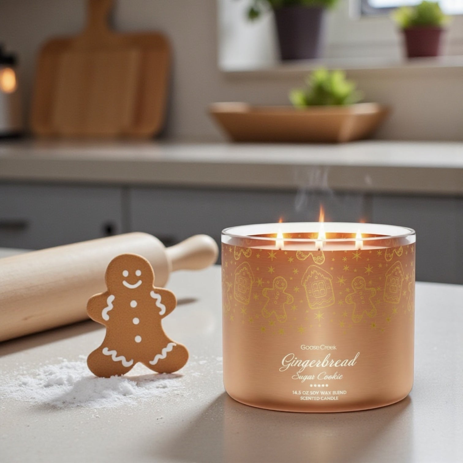 Gingerbread Sugar Cookie Candle 14.5 oz + Artisanal Shortcake Soap (Love from the Heart design)
