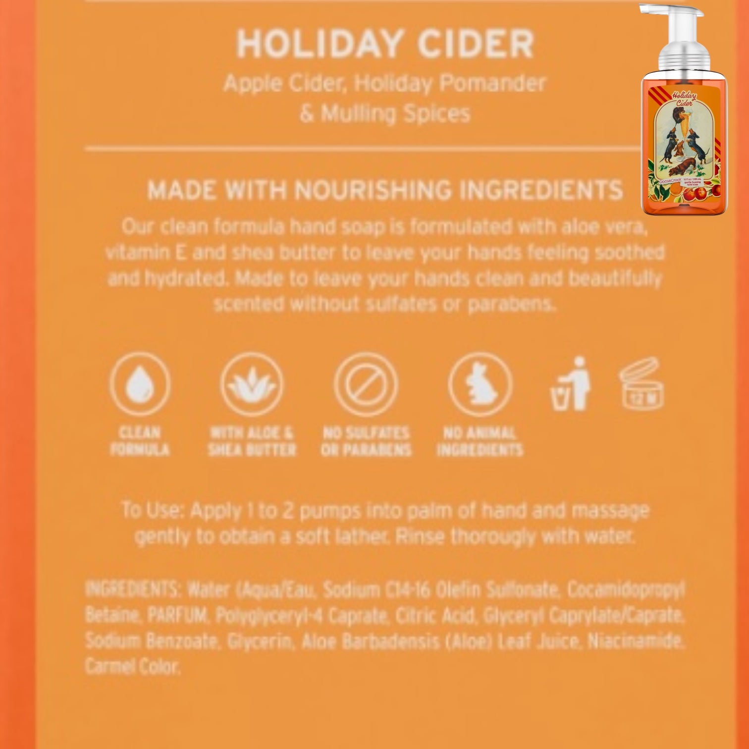 Holiday Cider Hand Soap set of 3  (10oz each)