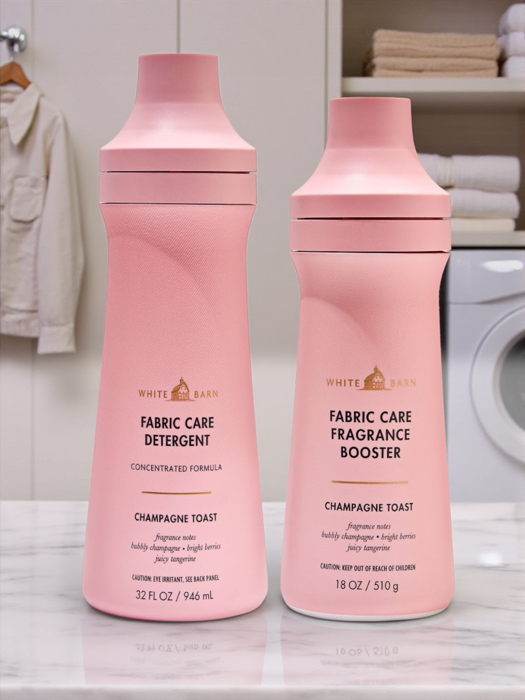 Champagne Toast Fabric Care Detergent 32oz & Fragrance Booster 18oz