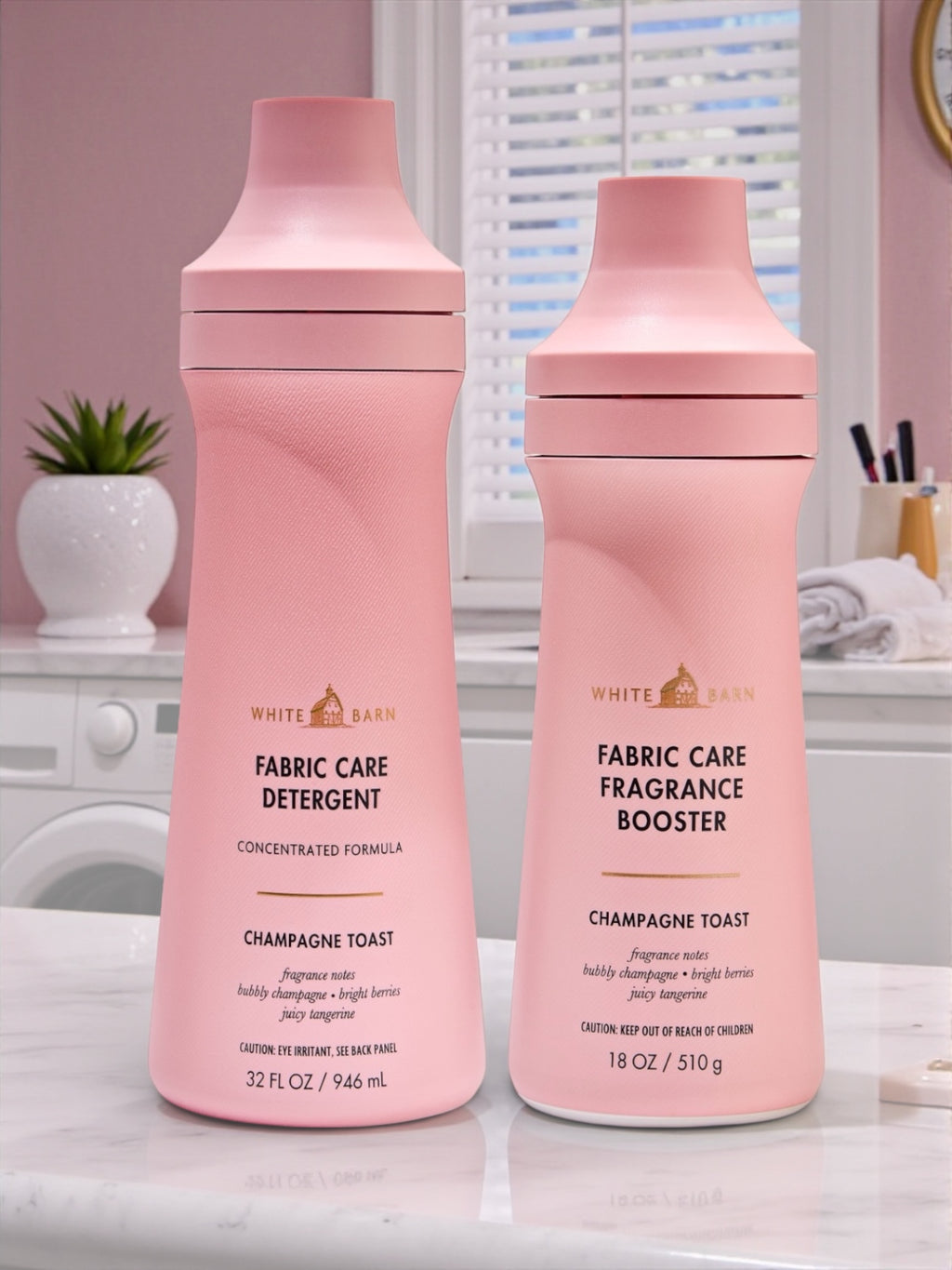 Champagne Toast Fabric Care Detergent 32oz & Fragrance Booster 18oz