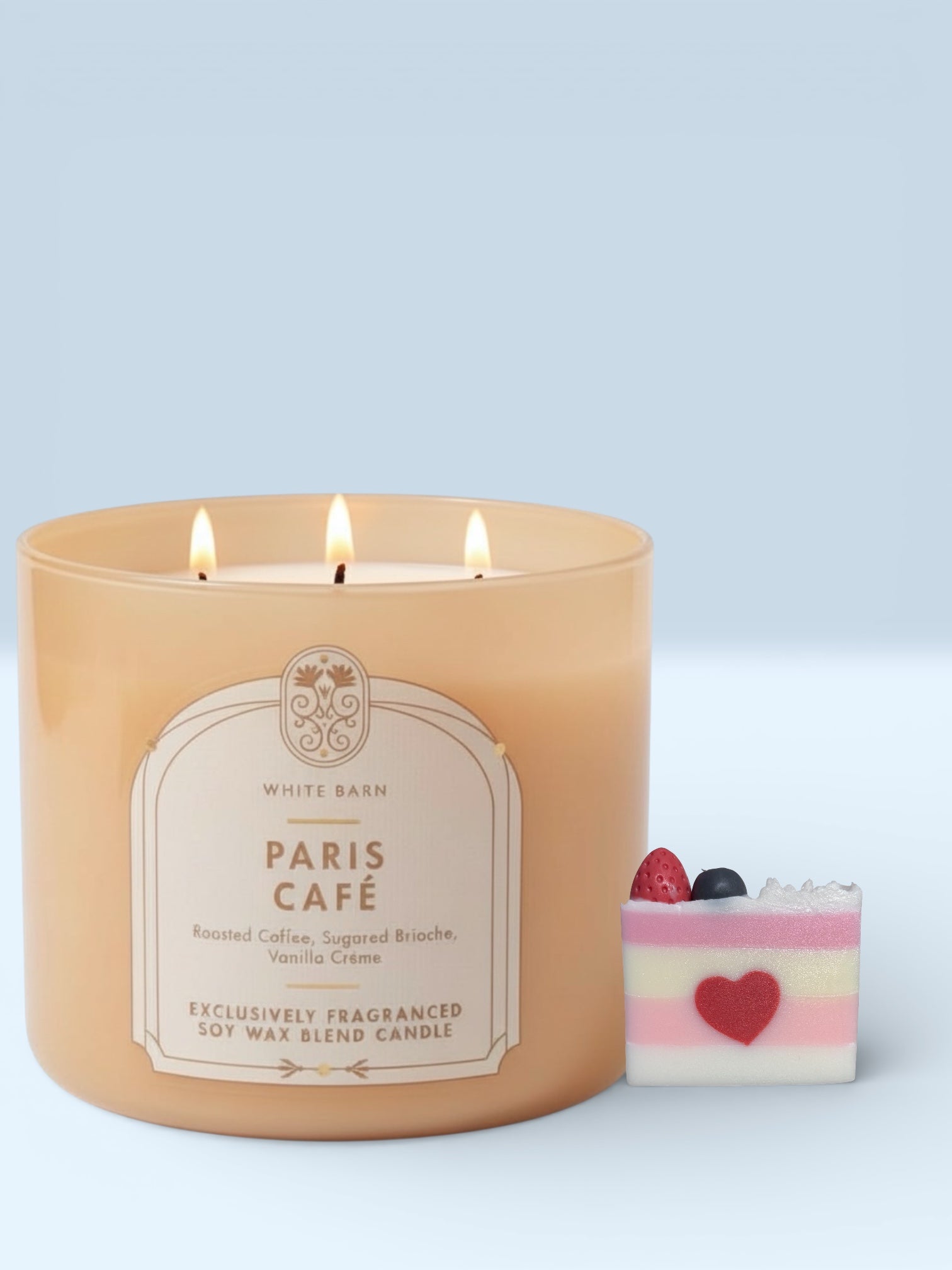 Candle 14.5 Paris Cafe & Love from the Heart Artisanal Goat Milk Soap as a gift