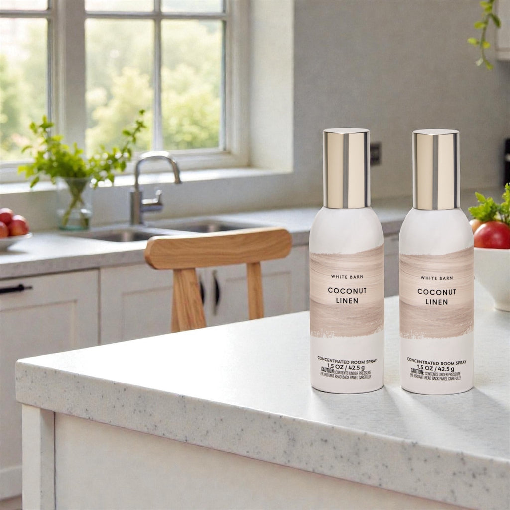 White &Barn Coconut Linen Concentrated Room Spray, 1.5 oz / 42.5g, Set of 2