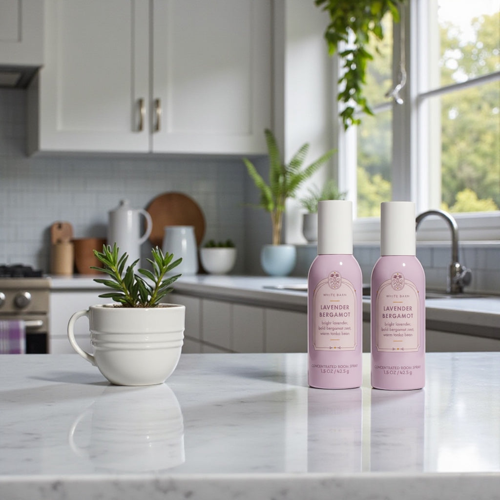 White &Barn Lavender Bergamot Concentrated Room Spray, Bright Lavender, Bold Bergamot Zest, Warm Tonka Bean, 1.5 OZ, 42.5g