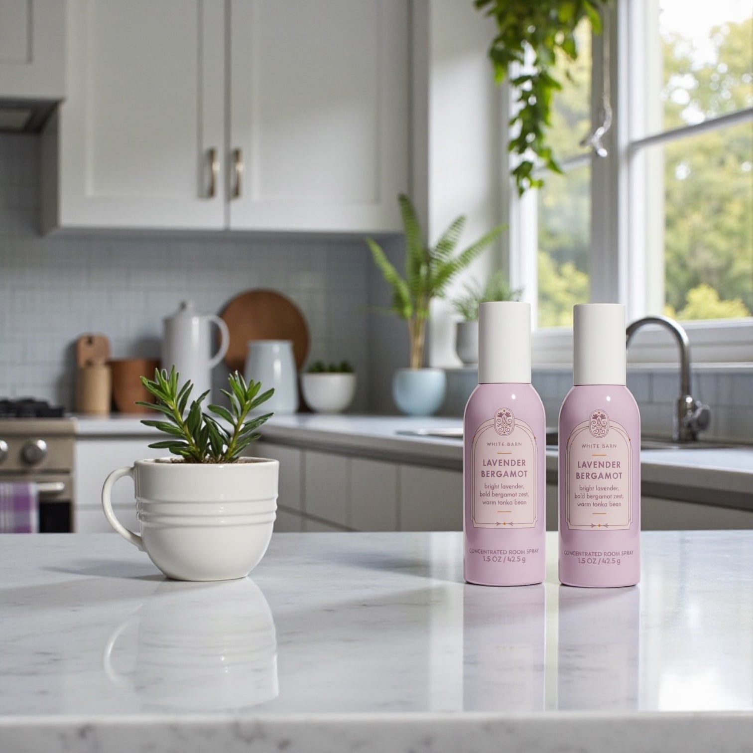White &Barn Lavender Bergamot Concentrated Room Spray, Bright Lavender, Bold Bergamot Zest, Warm Tonka Bean, 1.5 OZ, 42.5g