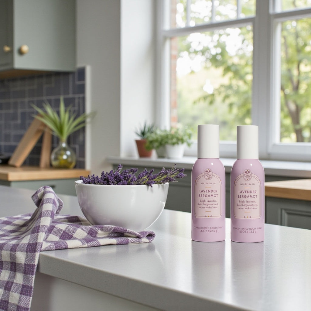 White &Barn Lavender Bergamot Concentrated Room Spray, Bright Lavender, Bold Bergamot Zest, Warm Tonka Bean, 1.5 OZ, 42.5g