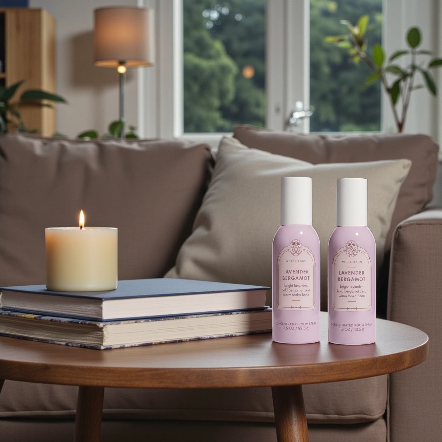 White &Barn Lavender Bergamot Concentrated Room Spray, Bright Lavender, Bold Bergamot Zest, Warm Tonka Bean, 1.5 OZ, 42.5g