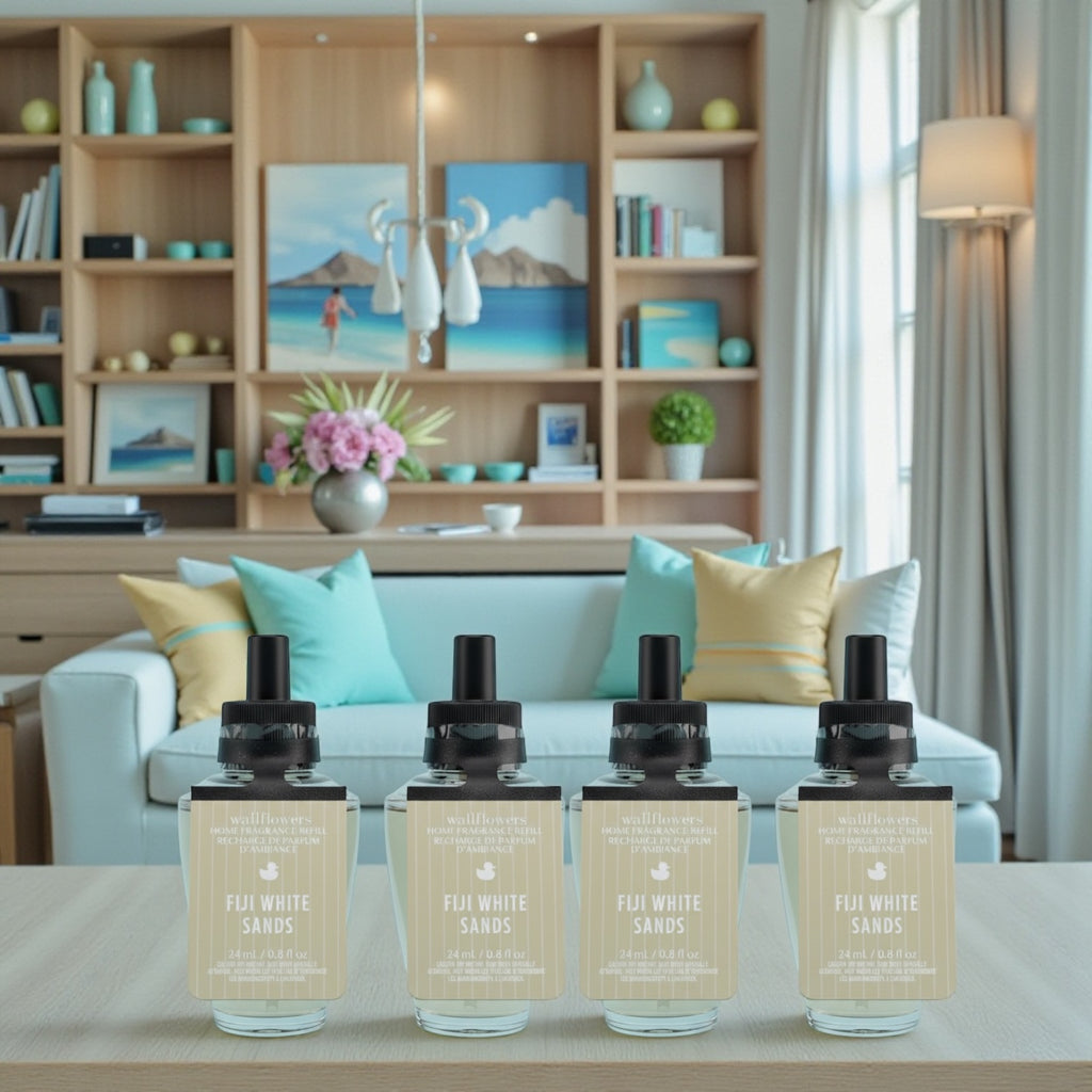Wallflowers Fiji White Sands Home Fragrance Refill, 0.8 fl oz, 4 Pack