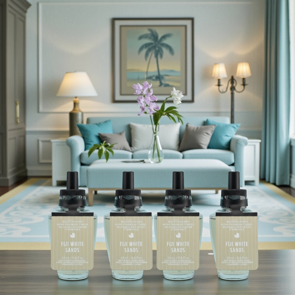 Wallflowers Fiji White Sands Home Fragrance Refill, 0.8 fl oz, 4 Pack