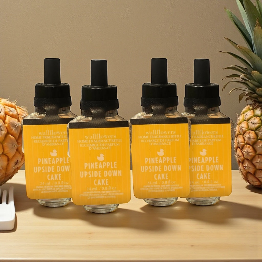 Wallflowers Pineapple Upside Down Cake Home Fragrance Refill, 24ml/0.8fl oz, 4-Pack
