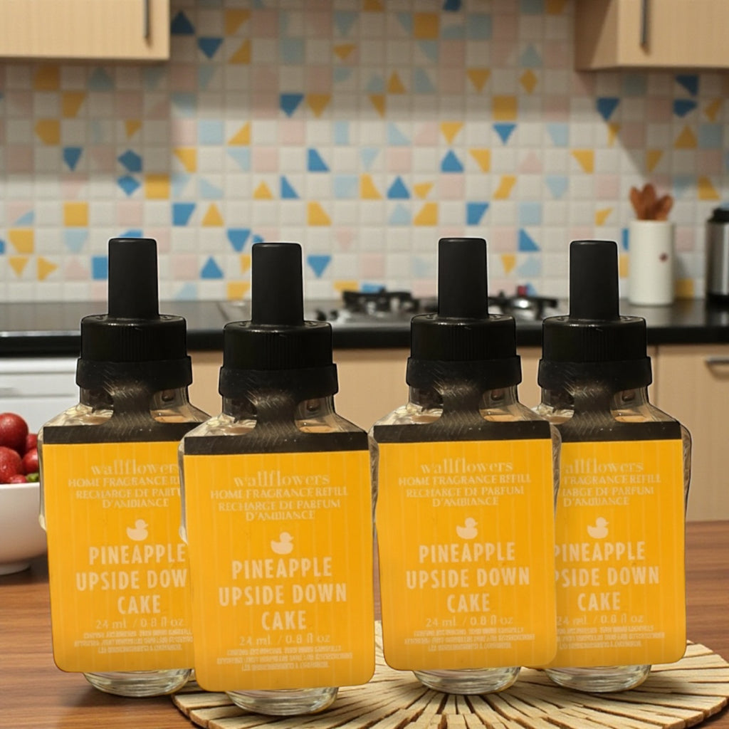 Wallflowers Pineapple Upside Down Cake Home Fragrance Refill, 24ml/0.8fl oz, 4-Pack