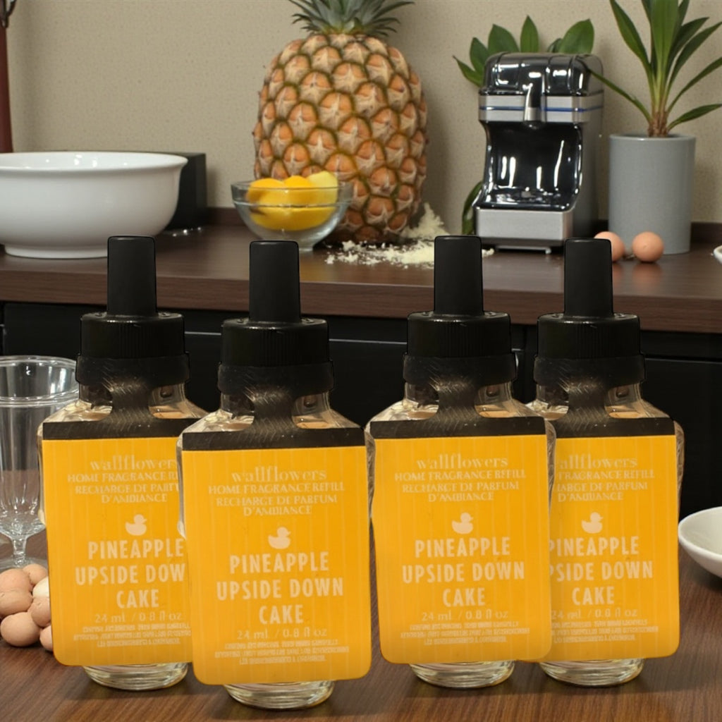 Wallflowers Pineapple Upside Down Cake Home Fragrance Refill, 24ml/0.8fl oz, 4-Pack