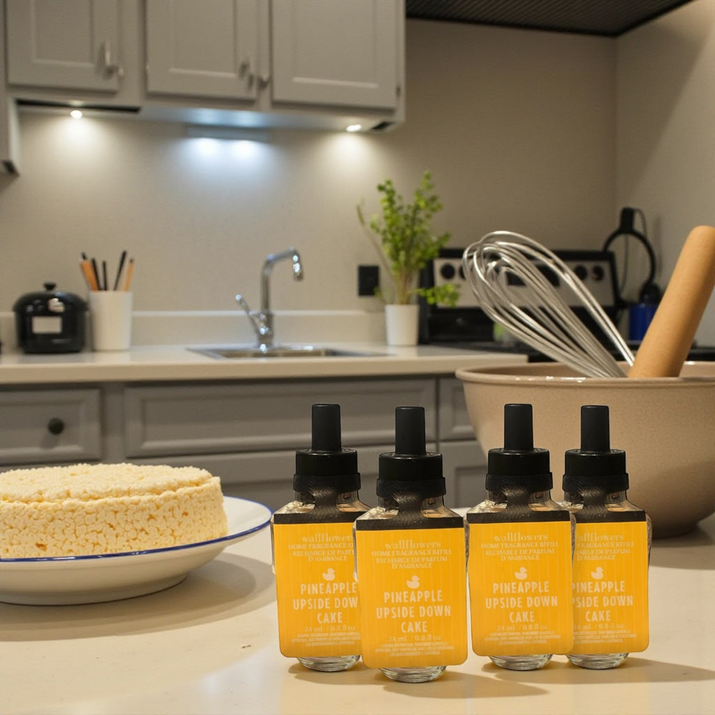 Wallflowers Pineapple Upside Down Cake Home Fragrance Refill, 24ml/0.8fl oz, 4-Pack