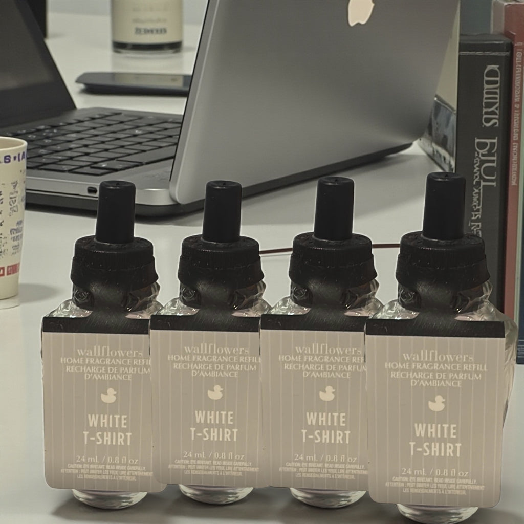 Wallflowers White T-Shirt Home Fragrance Refill, 24ml/0.8fl oz, 4-Pack
