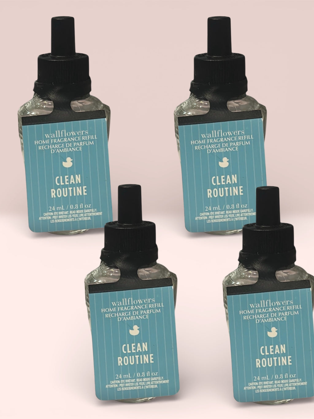 Wallflowers Clean Routine Home Fragrance Refill, 24 ml, 0.8 fl oz, Pack of 4
