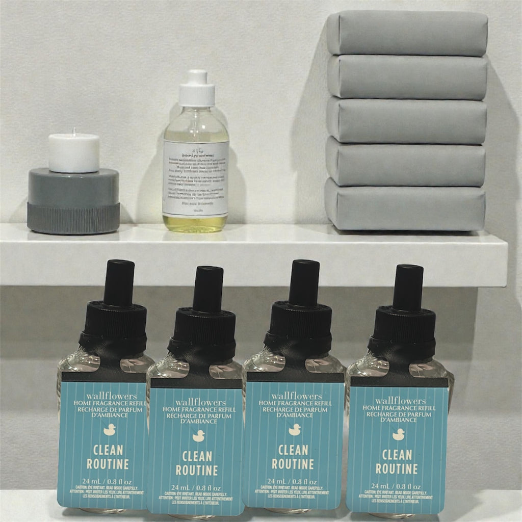 Wallflowers Clean Routine Home Fragrance Refill, 24 ml, 0.8 fl oz, Pack of 4