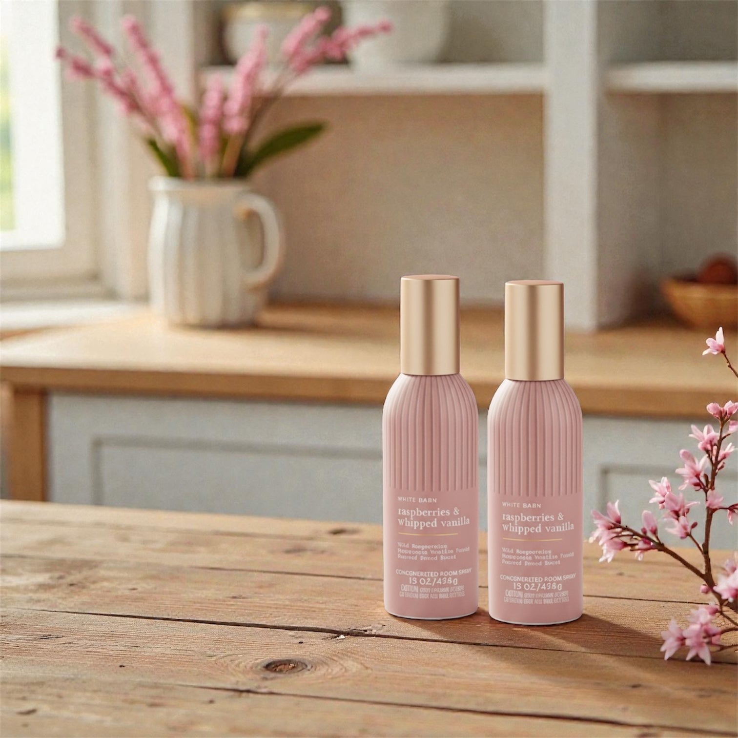 White& Barn Raspberries & Whipped Vanilla Concentrated Room Spray, Pink, 1.5 OZ/42g, 2-Pack