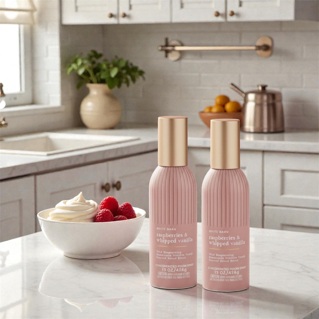 White& Barn Raspberries & Whipped Vanilla Concentrated Room Spray, Pink, 1.5 OZ/42g, 2-Pack