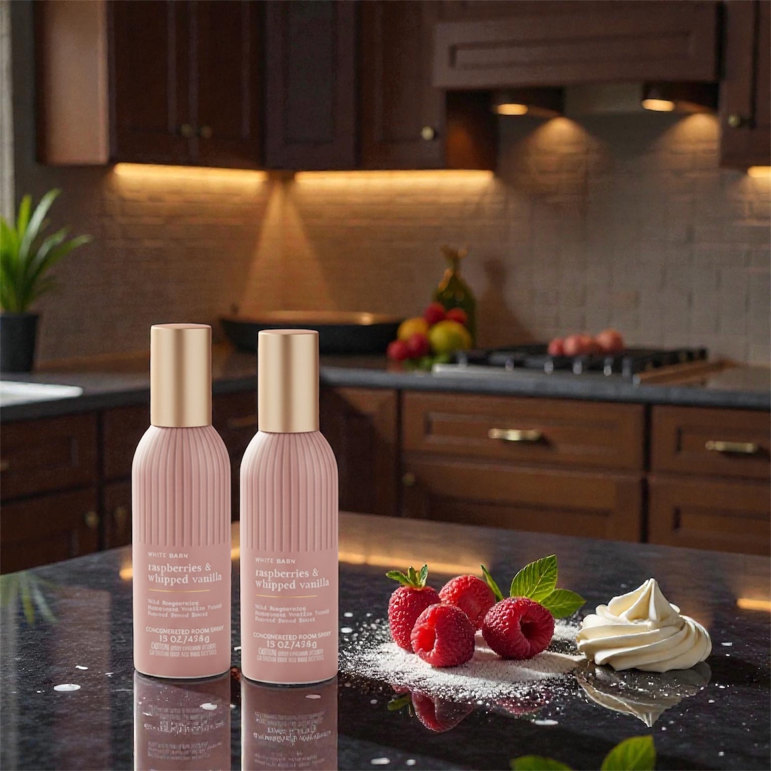 White& Barn Raspberries & Whipped Vanilla Concentrated Room Spray, Pink, 1.5 OZ/42g, 2-Pack