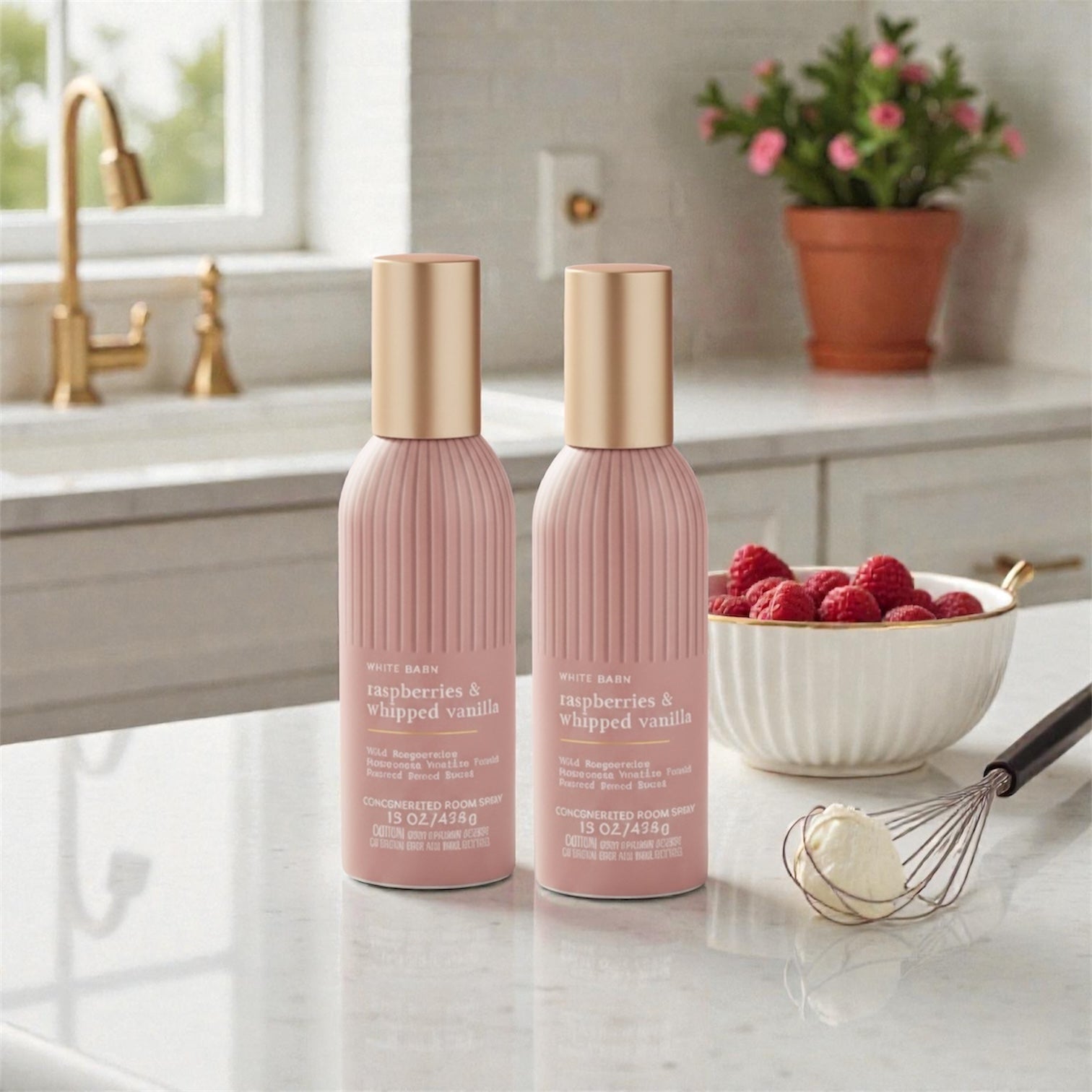 White& Barn Raspberries & Whipped Vanilla Concentrated Room Spray, Pink, 1.5 OZ/42g, 2-Pack